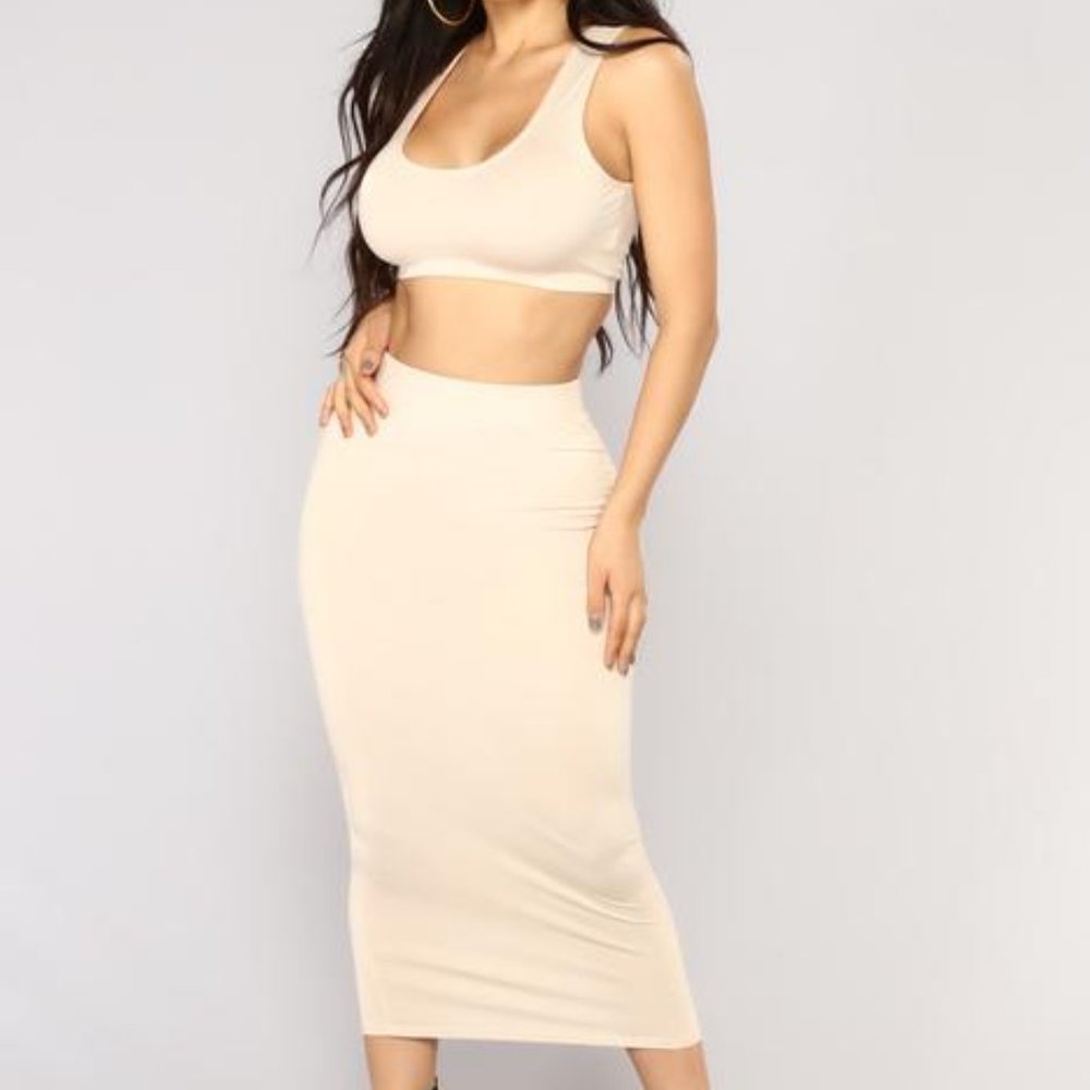 NWOT Fashion Nova Eye Heart Sigh Skirt Set